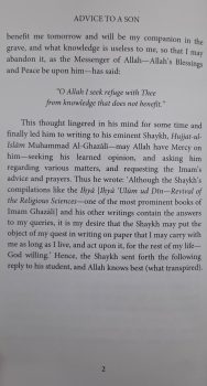 Advice to A Son: Imam Zayn-ud-Din Abu Hamid Bin Muhammad Al-Ghazali's - Ayyuhal Walad - Bilingual Edition - Image 4