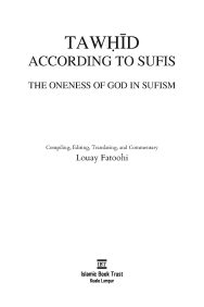 TAWHĪD ACCORDING TO SUFIS: THE ONENESS OF GOD IN SUFISM - Image 2